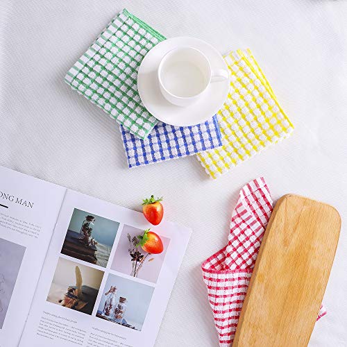 Kitchen Dishcloths 24Pcs 12X12 Inches Bulk Cotton Kitchen Dish Cloths Scrubbing Wash Cloths Sets (Mix Color) #TOP3