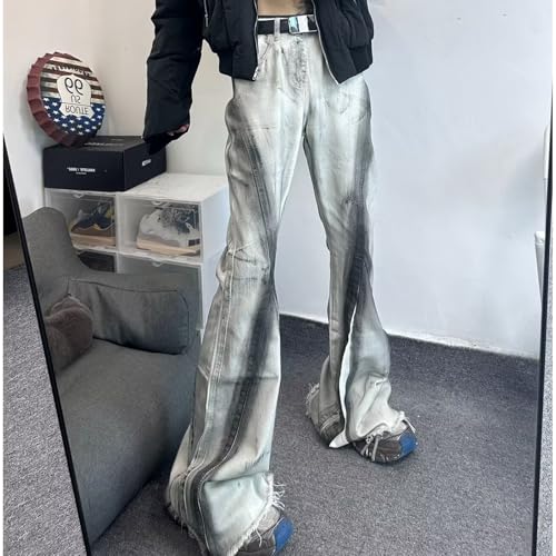 Baggy Jeans Men Grunge Graffiti Y2k Denim Pants Washed Two Tone Emo Streetwear Wide Leg Jeans Men Relaxed Fit3