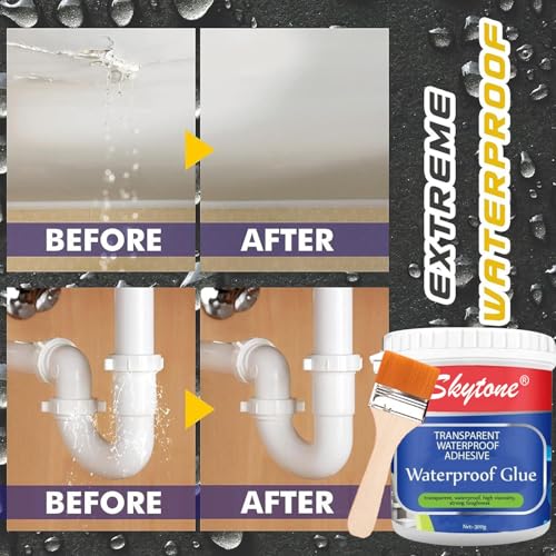 Image of SKYTONE Epoxy Rasin For Waterproofing (Pack Of 1), Transparent Waterproof Glue, Roof Waterproofing, Waterproof Coating, Water Proof Glue, Crack Seal, Wall Solution (Pack Of 2)