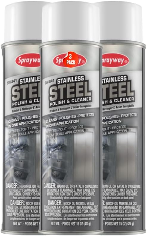 SW841 Stainless Steel Polish and Cleaner, 15 oz, (3 Pack)