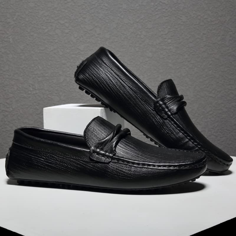 Men's Genuine Leather Flat Loafers-Shoes4