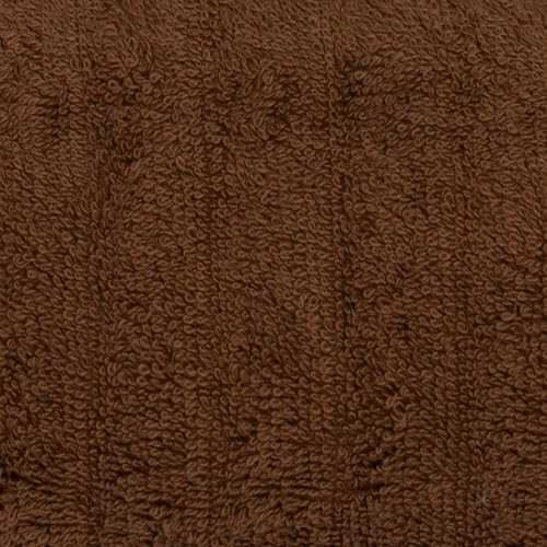 Image of CASA COPENHAGEN, Super Soft Elegance Collection 2 Pieces 100% Cotton Large Bath Towel (Size : 75 x 150 cm) - Toffe & Orange