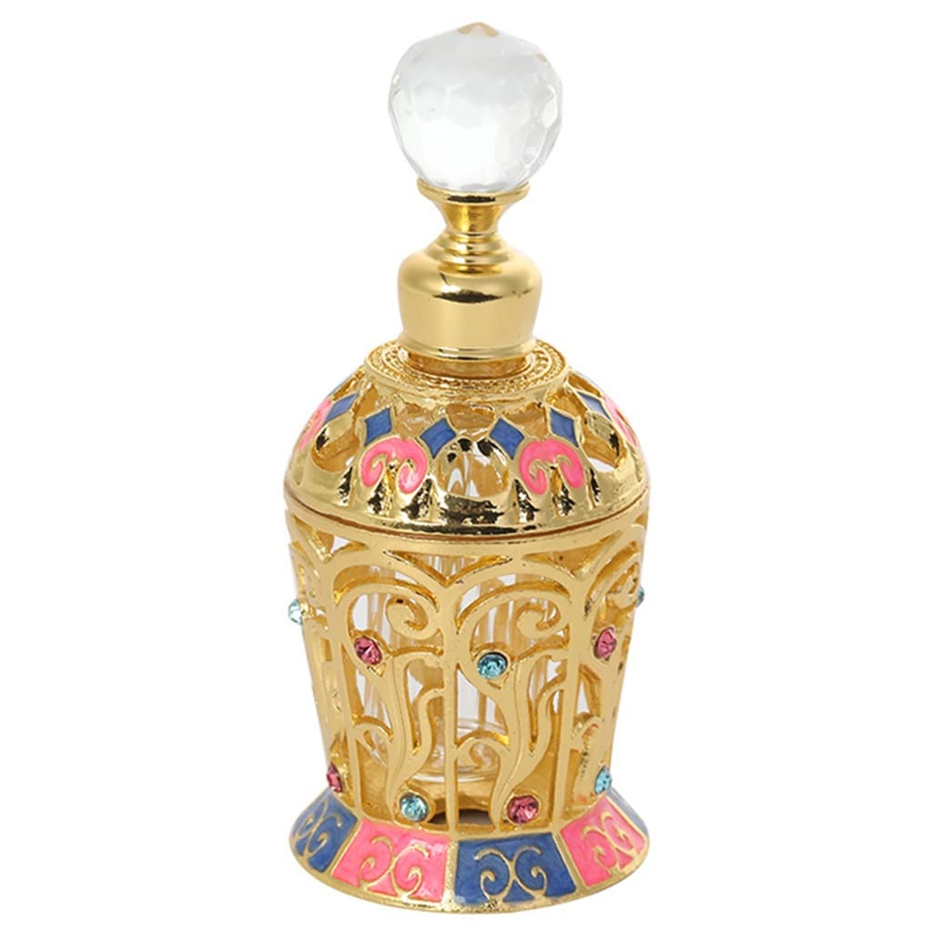 Bottiglie di profumo, bottiglie di profumo vintage Bottiglia di profumo, Mini bottiglie di profumo portatili da 12 ml, Profumo da viaggio ricaricabile, Regali for le donne (Colore: Oro, Dimensioni: 4,