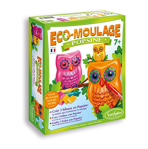 Sentosphère - 2661 - Loisir Créatif - Eco-Moulage - Popsine - Les Hiboux Rigolos