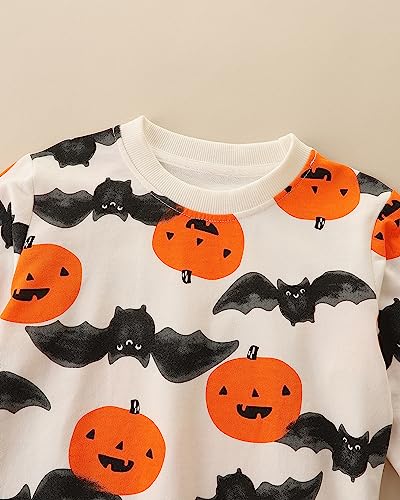 Image of AIWUHE Toddler Cotton Sweatshirt Boys Girls Pullover Long Sleeve Tops 2-6Y | Tops Blouse, Cotton T-Shirt, Fall Winter Clothes
