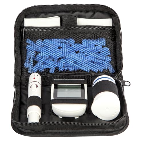 GENCAM Diabetes Supply Case, Diabetic Organizer Carrying Travel Case Kit, Portable Diabetes Testing Kit Case, Travel Blood Glucose Meter Glucometer Storage Bag, Glucose Monitor Case(only case)