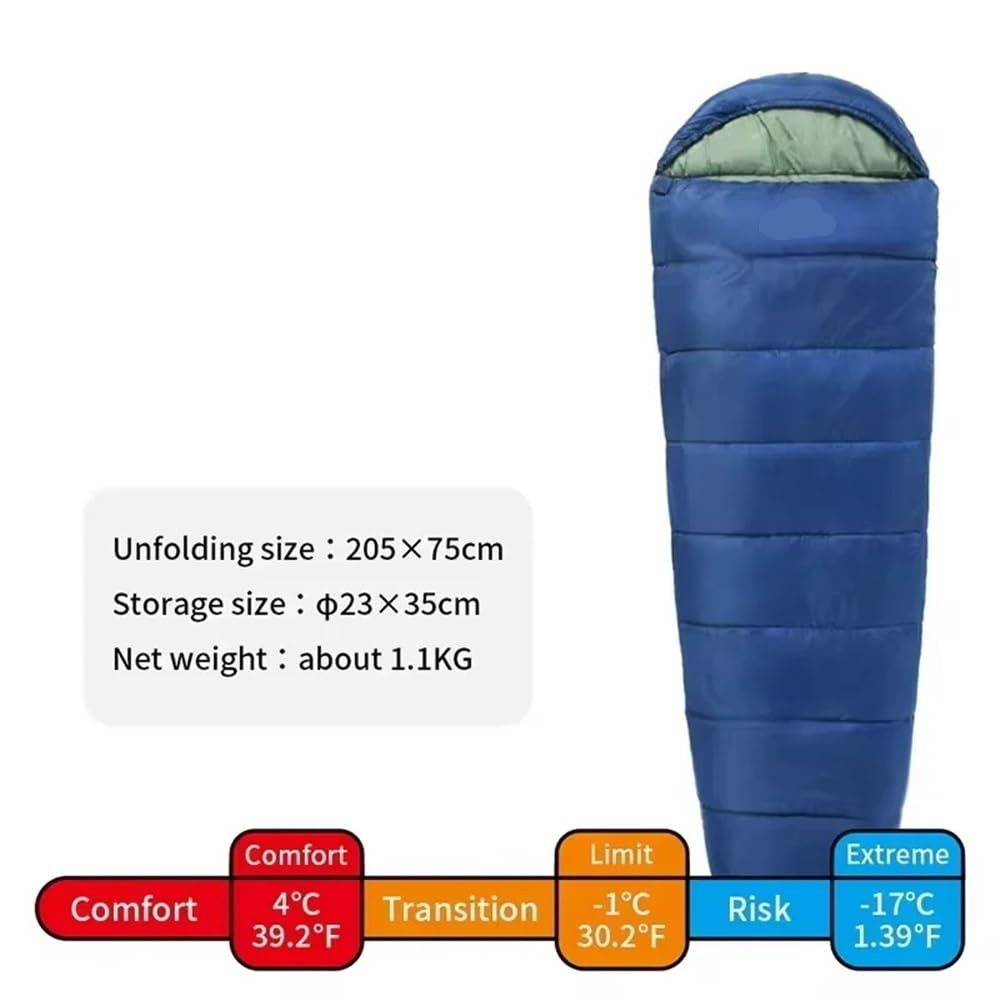 Śpiwór MJ300-1℃ Lekki MJ600-12℃ Śpiwór typu mumia Na zewnątrz Camping Bawełna Zimowe Ciepłe Śpiwory