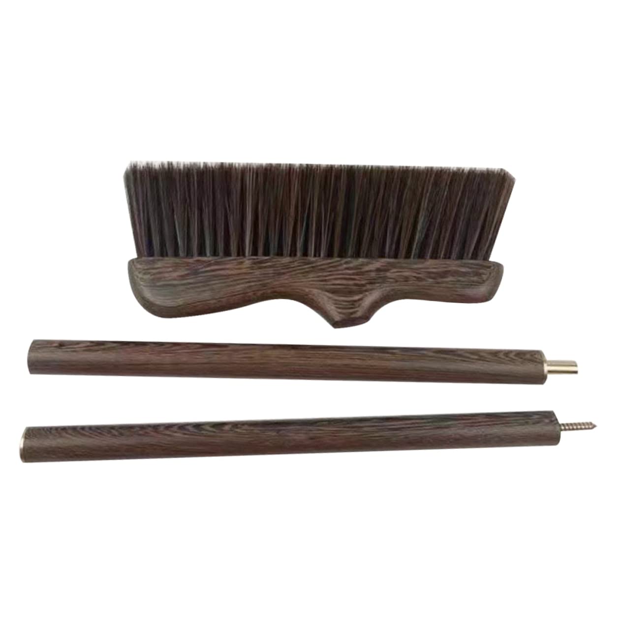 Scopa in Legno a Tre Sezioni, Portatile, Uso Facile, Rustica