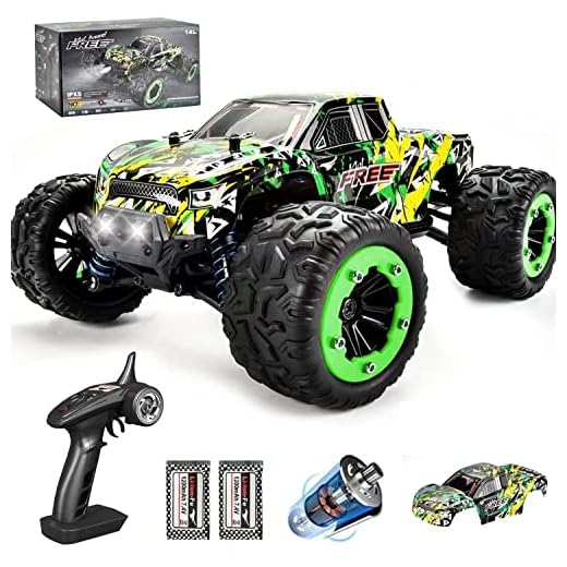 WIAORCHI 1:18 Scale 2.4Ghz All-Terrain RC Cars, 40KM/H High Speed 4WD Remote Control Car for Adults Kids, Waterproof Off -Road RC Monster Trucks with 2 Batteries for 40Min Play, RC Toys Gifts for Boys