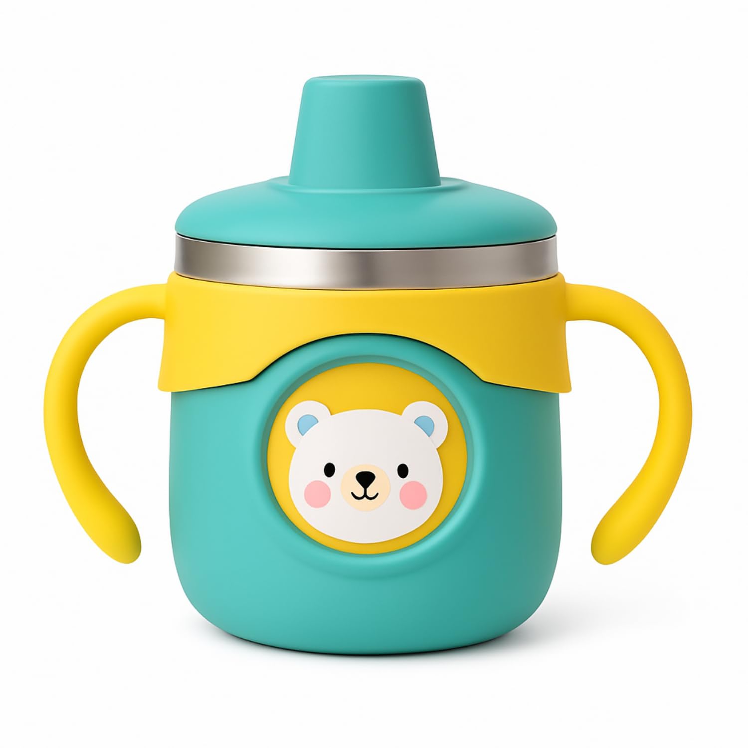 Stainless Steel Sipper Bottle with Straw, Green, 260ml | Leakproof, For Kids & Toddler Training, Travelling Bottle, Sippy Cup-picture-19