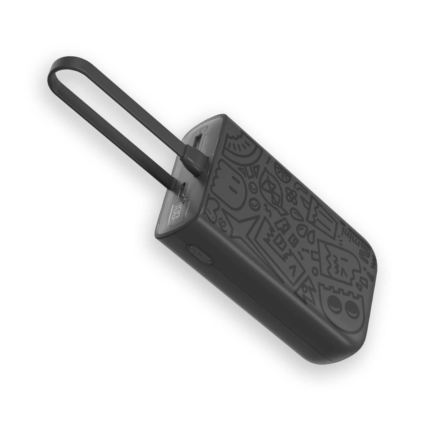 imutoPortable Charger 20000mAh Power Bank With Built-in USB C Cable, PD 30W Battery Pack Fast Charge Powerbank with LED Display for iPhone 15 14 13 12 Samsung S21 Xiaomi iPad Pixel LG Tablet-Black