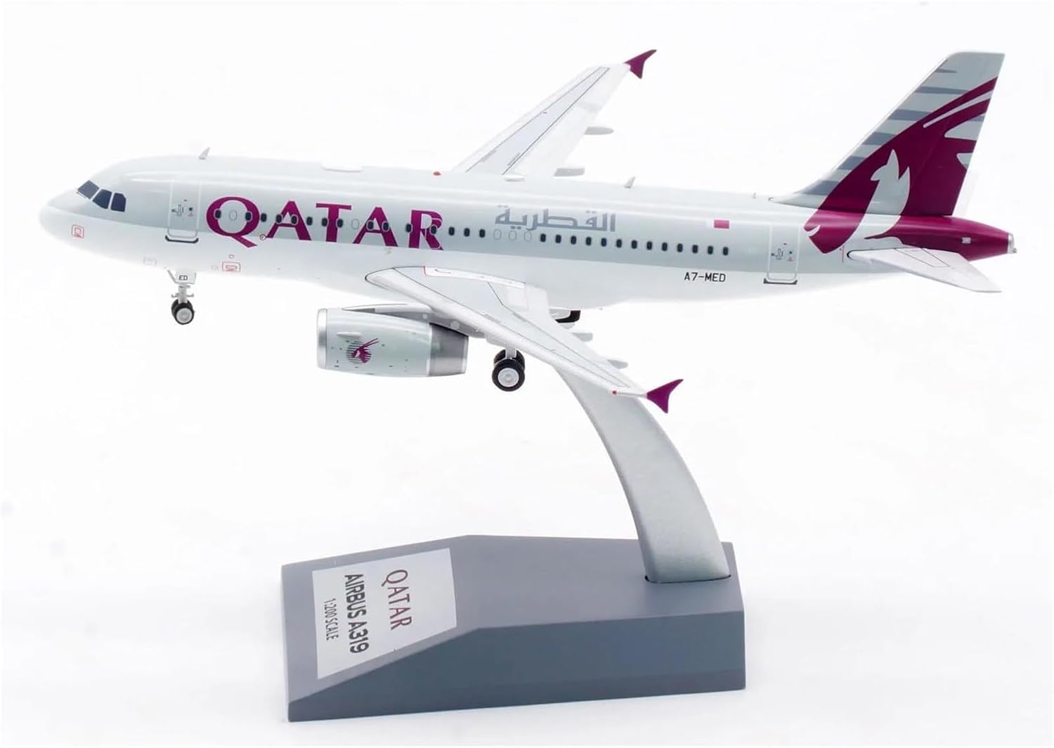 Miniature Scale 1 200 for Qatar Airways Airbus A319 Aircraft Model Collection Level Miniature Airplane Adult Hobbies Toys Flying Toy Game Kits