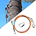 Crtkoiwa 12mm* 2.4m Wire Core Flip Line Kit con Triple Lock Moschettone Regolatore, Anti-caduta moschettone Albero arrampicata cordino