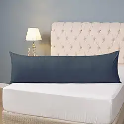 Fronha Para Travesseiro de Corpo Avulsa 1,50m x 0,50m Xuxão Gigante 200 Fios Toque Macio (Azul Marinho)