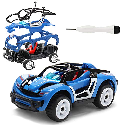 Pull-Back Toy Cars Take Apart Race Car DIY Car Assembly Toy Tool Kit Build Your Own Car Educational Toy for Kids Boys & Girls Toys Aged 3+ (Blue) Pull-Back Toy Cars Take Apart Race Car DIY Car Assembly Toy Tool Kit Build Your Own Car Educational Toy for Kids Boys & Girls Toys Aged 3+ (Blue)