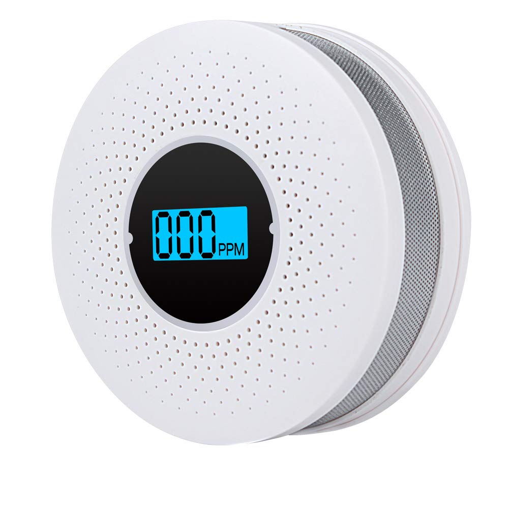 Carbon Monoxide Alarm Detector, Smoke Detectors，Replaceable Battery-Operated CO Alarm Detector with Digital Display【Packag...