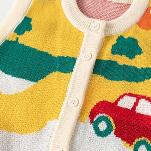 Little Boy Heart Striped Sweater Vest,Baby Girl Khaki Knit Waistcoat,Toddler Top3