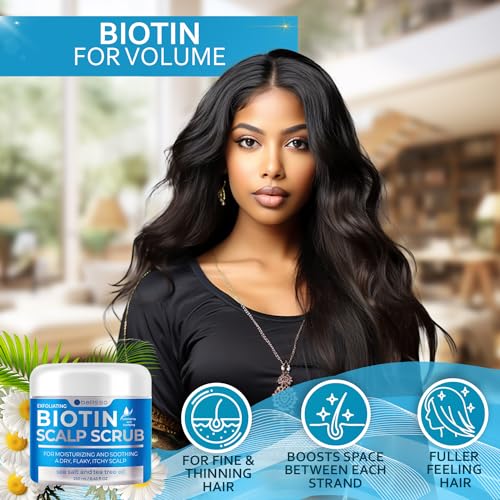 Bellisso Biotin Scalp Scrub - Exfoliator Treatment For Dry Hair And Itchy thumb #2