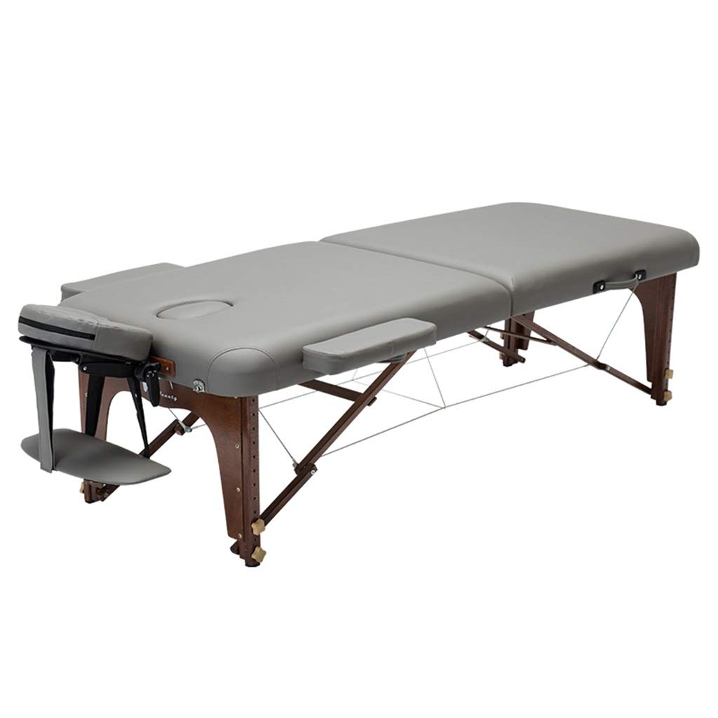 Lettino da Massaggio Pieghevole e Regolabile per Salone e Spa, Lettino per estetica Mobile con Fisioterapia e Funzione, Lettino Portatile per Uso Domestico(Grey-186 * 70 * 52