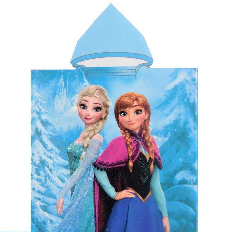 Poncho de bain La Reine des Neiges 2 Disney à capuche