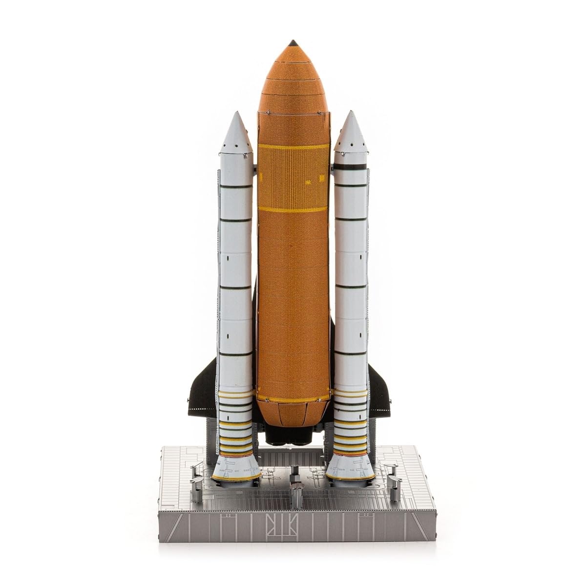 MetalEarth: ICONX - KIT DE LANCEMENT DE LA NAVETTE SPATIALE 9x10,49x17,02cm, maquette 3D en métal avec 3 feuilles, en boîte 13,5x22x2cm, 14+