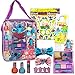 Stitch Cosmetic Set for Girls ~ Lilo and Stitch Dress Up Party Supplies with Stitch Makeup, Shoulder Bag, Stickers and More | Stitch Pretend Play