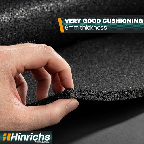 Hinrichs Anti Vibration Mat for Washing Machines - 60x60x0,6cm - Washing Machine Mat - Can Be Cut to Size -Rubber Mat