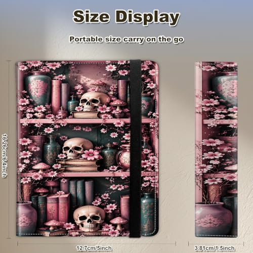 Image of Photo Album 4x6 120 Photos with Strong Elastic Band, Skull Bookshelf | Large Capacity Premium Leather Picture Album, Portable Wallet Albums Photo Book for Family Anniversaries Wedding Baby