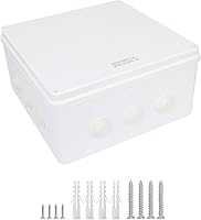 Vista 18 de LeMotech - Caja de derivación universal de plástico ABS resistente al polvo, resistente al agua, IP65, color blanco
