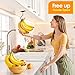 Fitnice Self Adhesive Banana Hook Under Cabinet Foldable Banana Hanger Black Metal Under Counter Banana Hook to Keep Bananas Fresh Banana Holder for Kitchen RV Space Saving
