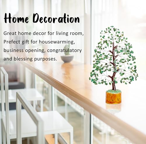 Image of Crocon Green Aventurine Crystal Tree of Life, Birthday Gifts for Women