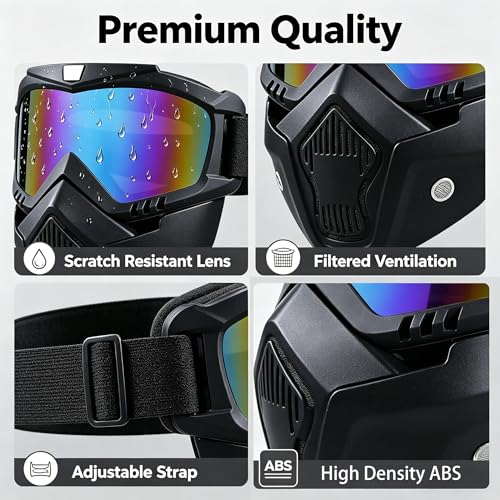 Image of Paintball Mask Anti Fog,Tactical Full Face Mask Ski Mask Goggles Detachable Adjustable,Motorcycle Riding Face Protection