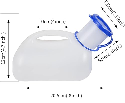 Miniatura 3 de AWOKEN Unisex Urinal Portable Toilet Urinal for Men and Women Pee Bottle with a Lid and Funnel for Elderly Kids and Patients for Camping Outdoor