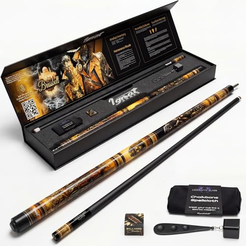 Pool Cue Stick for Adults, 58in 2-Piece Canadian Maple, AirStrike Shaft