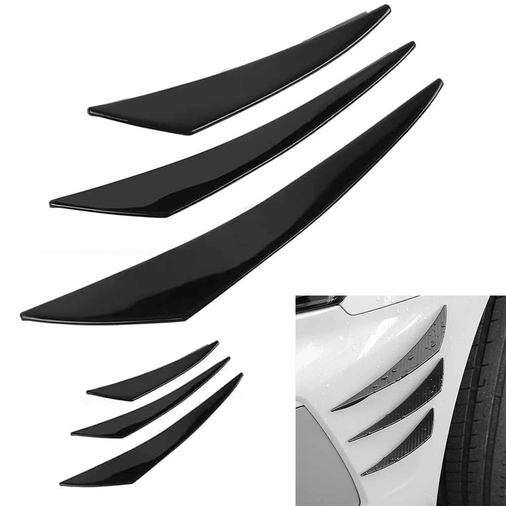 PANGUYN 6 Pieces Car Front Bumper Guard for VW Touran | Typ 1T/GP/GP2 | Bj. 2003-2015, Anti-Collision Spoiler Lip Splitter Set, Scratch Resistant Bumper Protector Decor Trim,Black