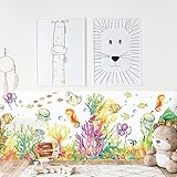 kina - SM0041 Wandaufkleber Stirnbänder für Kinderzimmer - Grafik griechische Meerestiere Schutz und Dekoration Wände Beschichtung Möbel Tische und Schränke 40 x 130 cm