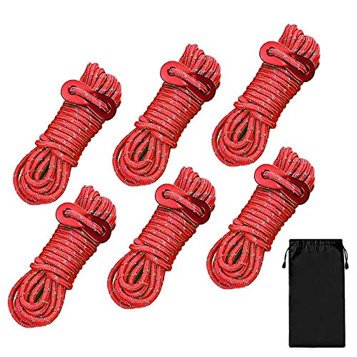 BKAUK Corde réfléchissante légère de 4 mm pour tente, auvent, camping, randonnée, randonnée Cover