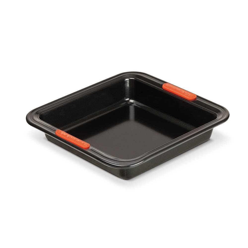 Le Creuset Non-Stick Carbon Steel Bakeware Square Cake Tin - 23 cm, Black, 46102230010000