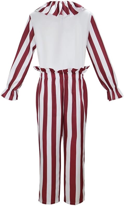 Terrifying Killer Clown Costume Outfits Horror Movie Cosplay Jumpsuit with Mask for Halloween - Image 3