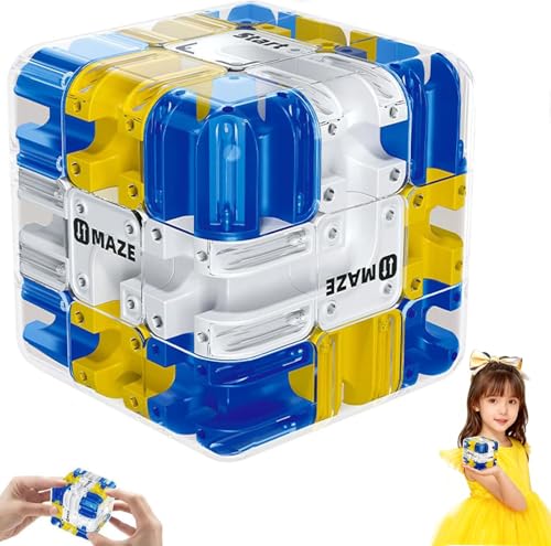 Rompecabezas de Cubo de Laberinto 3D Grande, 3x3 Laberinto de Bolas,Juguetes Sensoriales, Regalo de Cumpleaños para Niños y Adultos