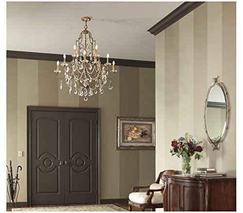 Feiss F2478/6Obz Valentina Crystal Candle Chandelier Lighting, Bronze, 6-Light (29"Dia X 33"H) 360Watts #TOP1