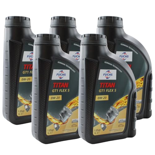 Aceite motor SAE 0W-20 Fuchs 5 x 1L miniatura 1
