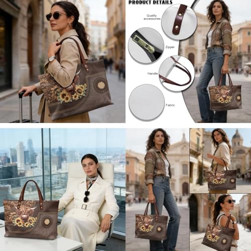Set de bolso grande y cartera para mujer en PU cuero miniatura 4
