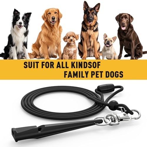 Kolamom Hundepfeife für Rückruf, Hundepfeife Hochfrequenz Lautlos mit Pfeifenband, Genormter Frequenz, Hörbar & Weitreichend, Erziehungshilfen für Hunde der Perfekte Rückruf