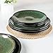 LERATIO Ceramic Dinner Plates Set of 6, 10.5 Inch Handmade Reactive Glaze Porcelain Plates, Coupe Shape Dinnerware Dishes Set for Kitchen,Oven& Microwave & Dishwasher Safe, Scratch Resistant-Green