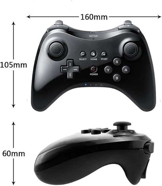 CuleedTec Wireless Pro Controller Gamepad for Wii U, with Charging Cable