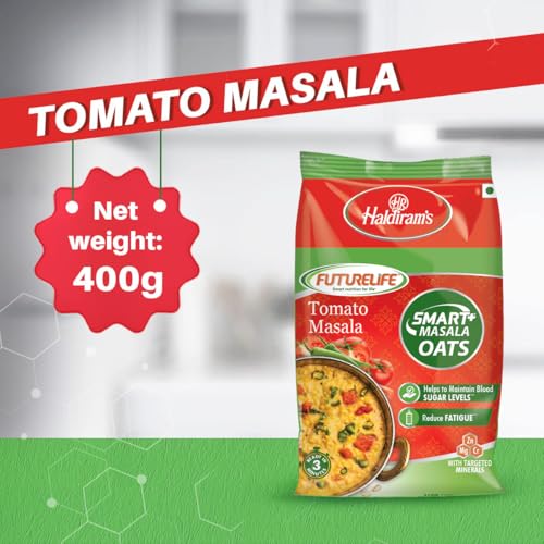 Image of Future Life Smart Tomato Oats | Tasty & Heathy Evening Snack | 100% Whole Grain Oats | Masala Oats | 400 Gms