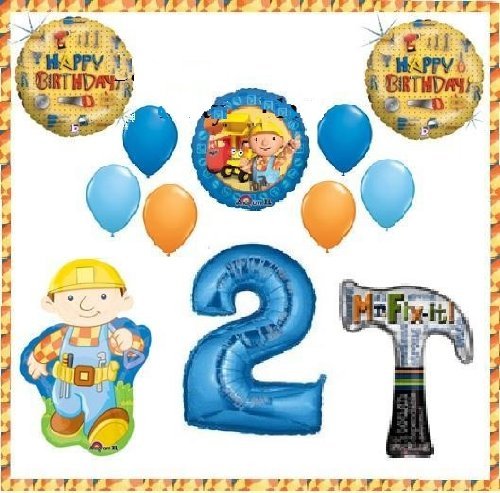 LGP BOB The Builder Tools Hammer Party Supplies Balloons Second 2ND Birthday FIX IT