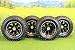 (Set of 4) 23x10.50-12 BLACK Aluminum Golf Tire Wheel Assemblies