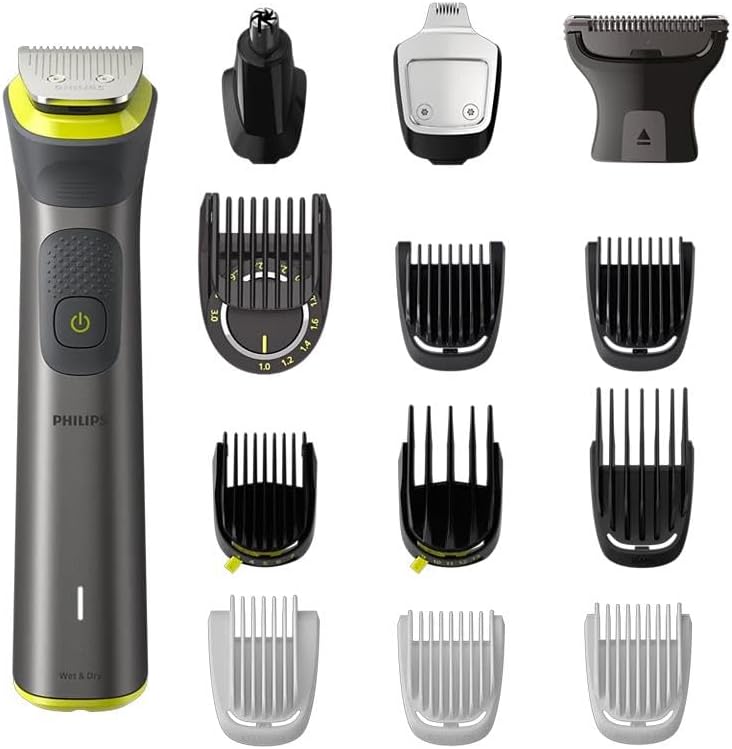 Philips Series 7000 All-in-one Trimmer, 14-in-1 Multigroom for face, Head and Body, One Tool - Ultimate Precision, 21 Length Settings (0.5-16 mm) (Model MG7930/15)
